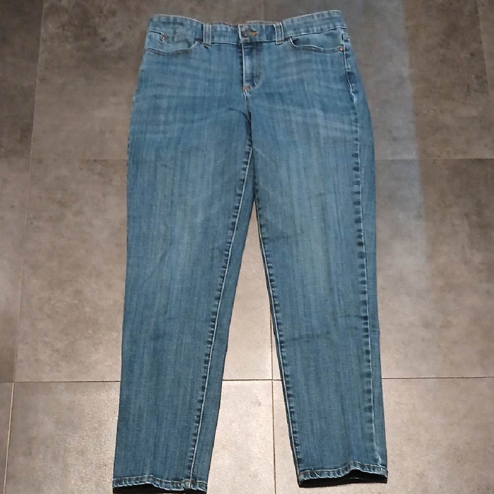 Talbots Women's Blue Denim 5-Pocket Jeans Size 10 Waist.
